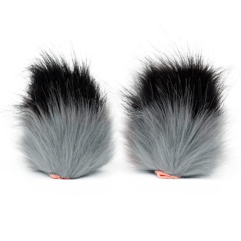 HAOAN Faux Fur Cat Fox Wolf Furry Tail and Clip Ears for Halloween Party Costume Accessories - Image 2